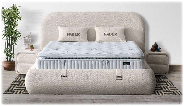 Тапицирана спалня с матрак FABER