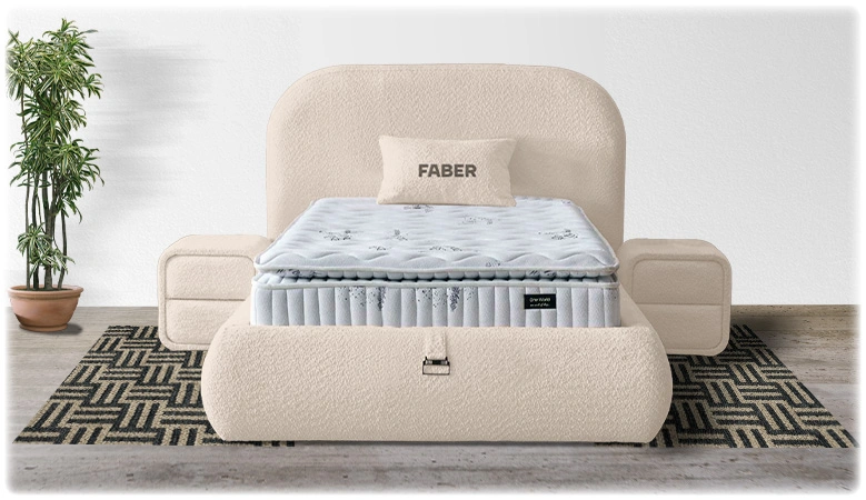Тапицирано легло с матрак FABER