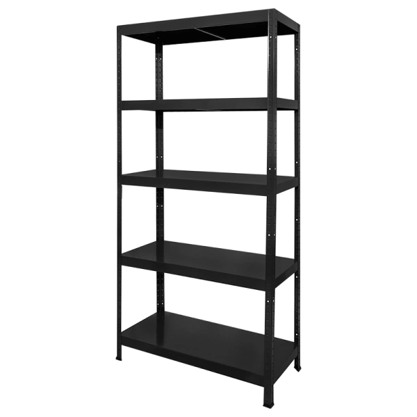 Метален стелаж HARD 180x90x40 см, до 130 кг на рафт  - черен