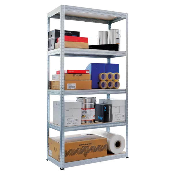 Метален стелаж STAR 213x90x45 см, до 175 кг на рафт - цинк 2