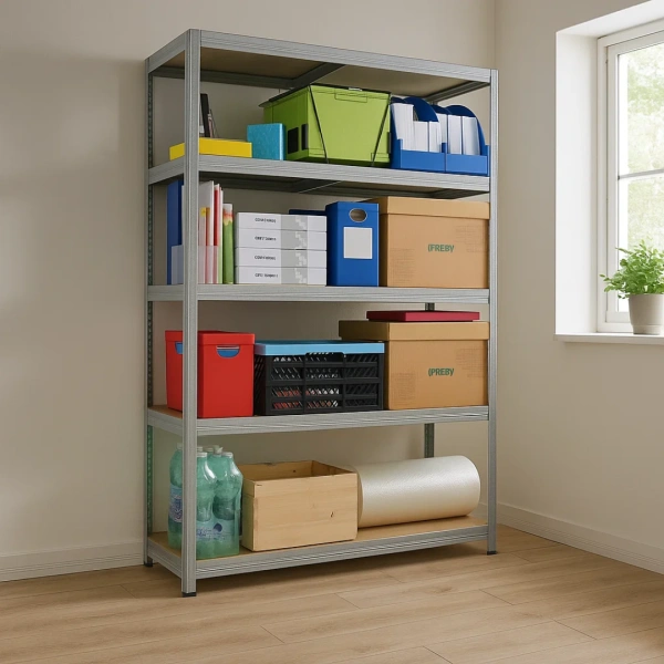 Метален стелаж STAR PL 213x120x60 см, до 250 кг на рафт - цинк 