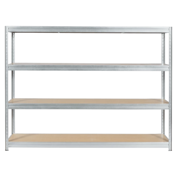 Метален стелаж MEGA 177x240x60 см, до 450 кг на рафт - цинк