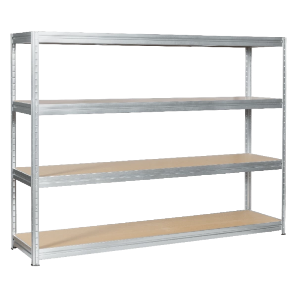 Метален стелаж MEGA 177x240x45 см, до 450 кг на рафт - цинк 