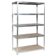 Метален стелаж CR-1012 - 200х120х60 см, до 250 кг на рафт - цинк