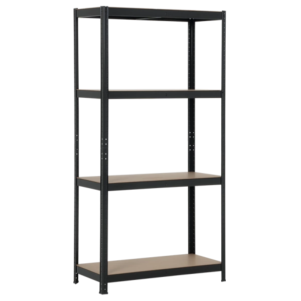 Метален стелаж CR-1015 - 180х90х40 см, до 175 кг на рафт - черен