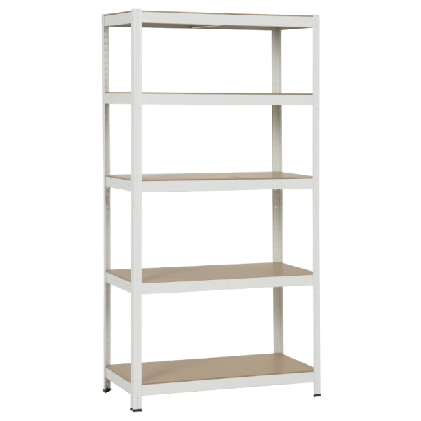 Метален стелаж CR-1016 - 180х90х45 см, до 250 кг на рафт - бял