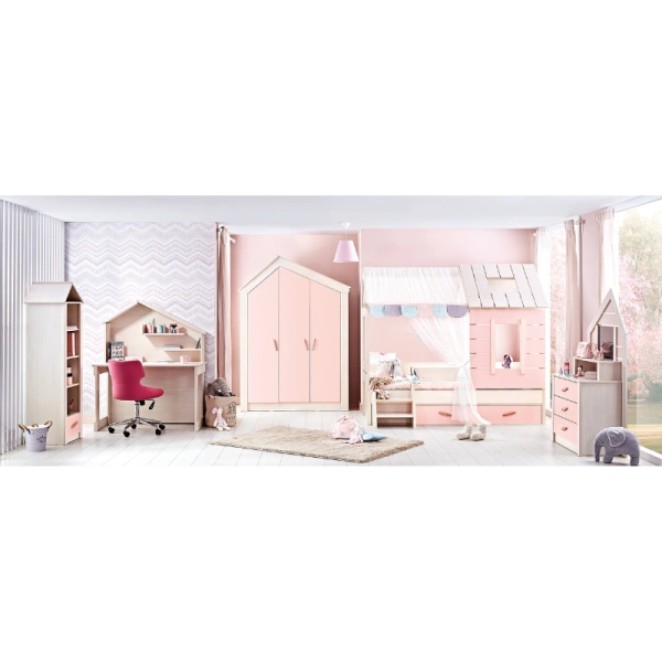 Двукрилен детски гардероб PINK HOUSE