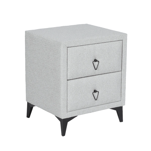 Нощно шкафче за спалня KOLAJEN LINEN - сив 02
