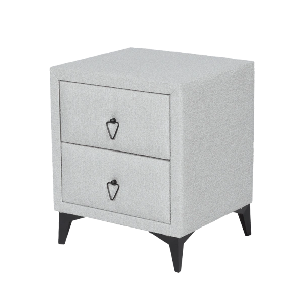 Нощно шкафче за спалня KOLAJEN LINEN - сив 02
