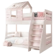 Двуетажно детско легло PINK HOUSE - дясно