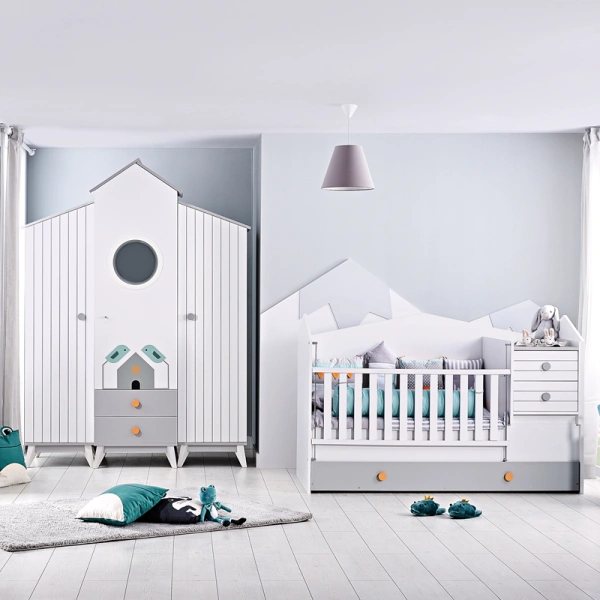 Бебешка кошара и детско легло 2в1 BIRD HOUSE 70 x 170