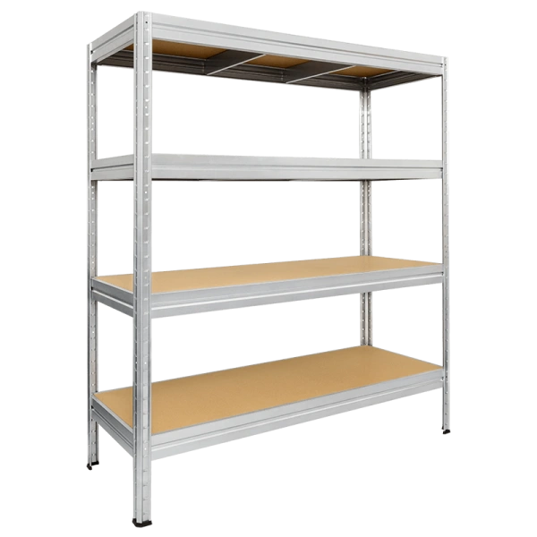 Метален стелаж Carmen CR-1024 - 168x160x40 см, до 600 кг на рафт - цинк