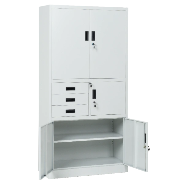 Метален шкаф Carmen CR-1281 Е K - сив