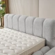 Тапицирана спалня с матрак RODOS 140 х 200 - светлосив 326