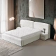 Тапицирана спалня с матрак MYKONOS 180 х 200 - слонова кост SY