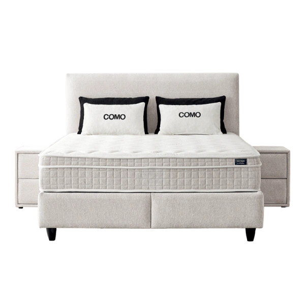 Тапицирана спалня с матрак COMO 180 x 200 - крем AN