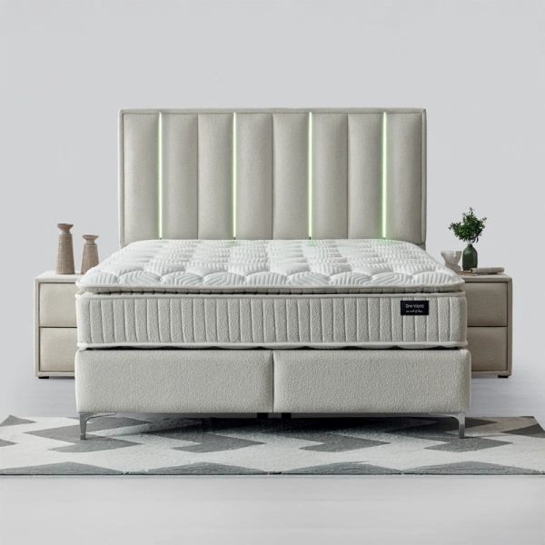 Тапицирана спалня с матрак MINI MOONLIGHT 160 х 200 - крем 01