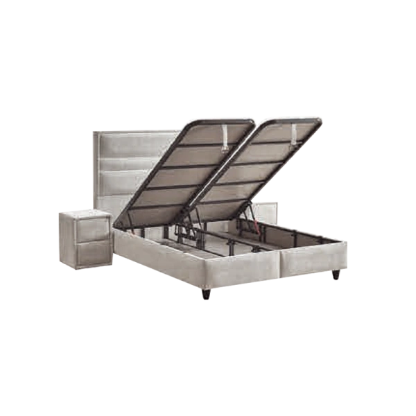 Тапицирана спалня с матрак ASTRA 140 x 200 - перла SY
