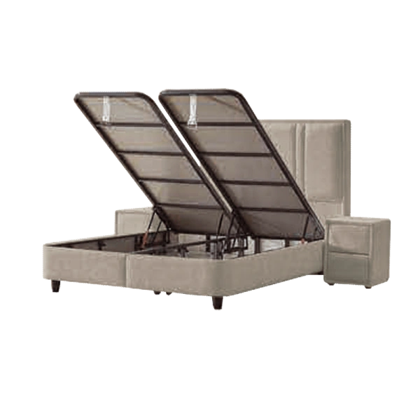 Тапицирана спалня с матрак PAROS XL 160 х 200 - бежов 04