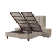 Тапицирана спалня с матрак PAROS XL 160 х 200 - бежов 04