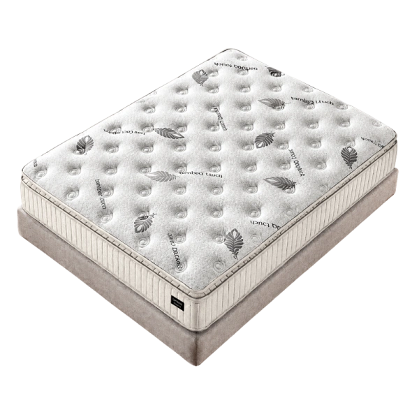 Тапицирана спалня с матрак HERMES 160 x 200 - слонова кост AN